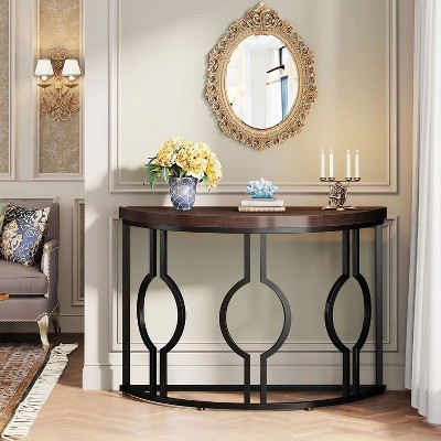 Hommoo 43 Inch Half Moon Console Table