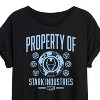 Women's - Marvel - Iron Man Property Of Stark Industries Oversized Graphic T-Shirt - 2 of 4