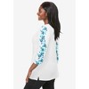 Jessica London Women's Plus Size Stretch Cotton Boatneck Tunic - 4 of 4