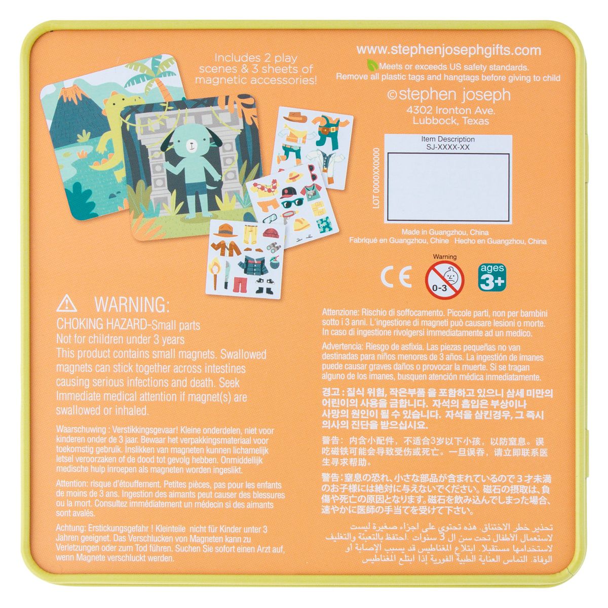 Stephen Joseph Gifts Kids Travel Tin Magnetic Dress Up - thumbnail 8