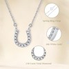 GILDED 1/10 cttw Horseshoe Necklace in 10KT White Gold or 14KT Yellow Gold Plated on Sterling Silver, Natural Round-Cut Diamonds, 17" Cable Chain - 2 of 4
