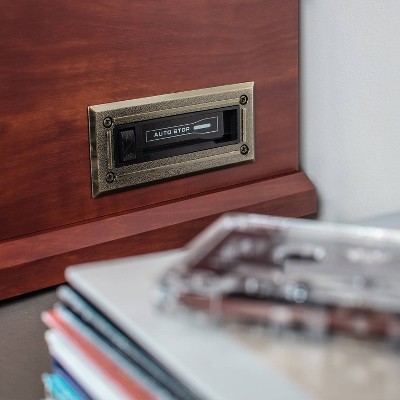 Mahogany 6-in-1 Vintage Bluetooth Record Player with AM/FM Radio