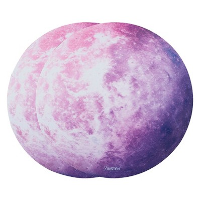 Insten 2 Pack Galaxy Mouse Pad Round Venus, Non Slip Rubber Base, Smooth Surface Mat, For Home Office Gaming, Iris Purple Venus
