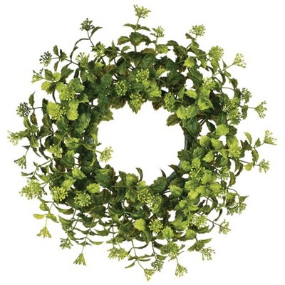 Sullivans Artificial Boxwood Accent Wreath 12"H Green