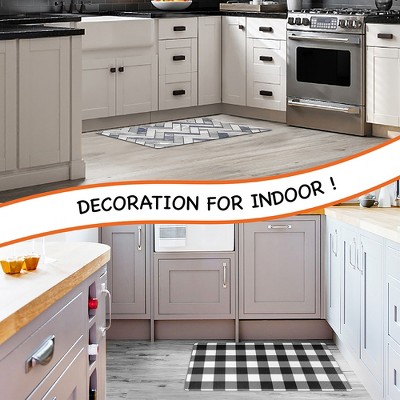 Reversible Black and Gray PVC Anti-Fatigue Kitchen Mat, 32 x 17.5 Inches