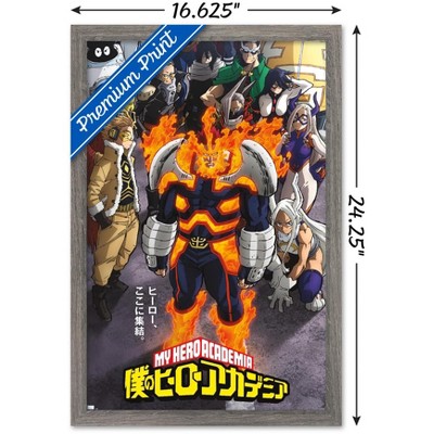 Trends International My Hero Academia: Season 6 - Teaser Key Art Framed ...