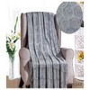 Ceasar Soft Plush Contemporary Embossed Collection All Season Throw 50"x60", Grey - 2 of 4