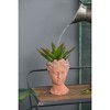 YUHAO Visage Head Bust Planter for Indoor Outdoor Home Garden Decor,7.3"x6.9"x10.6" - 2 of 4