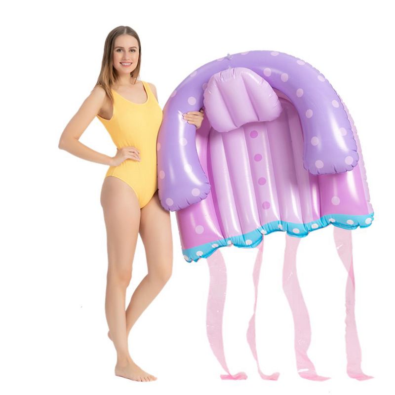 Syncfun Inflatable Pool Float Water Lounge for Summer Beach Swimming Floaty Party Toys Jellyfish Lounge Raft for Kids Adults, 4 of 12