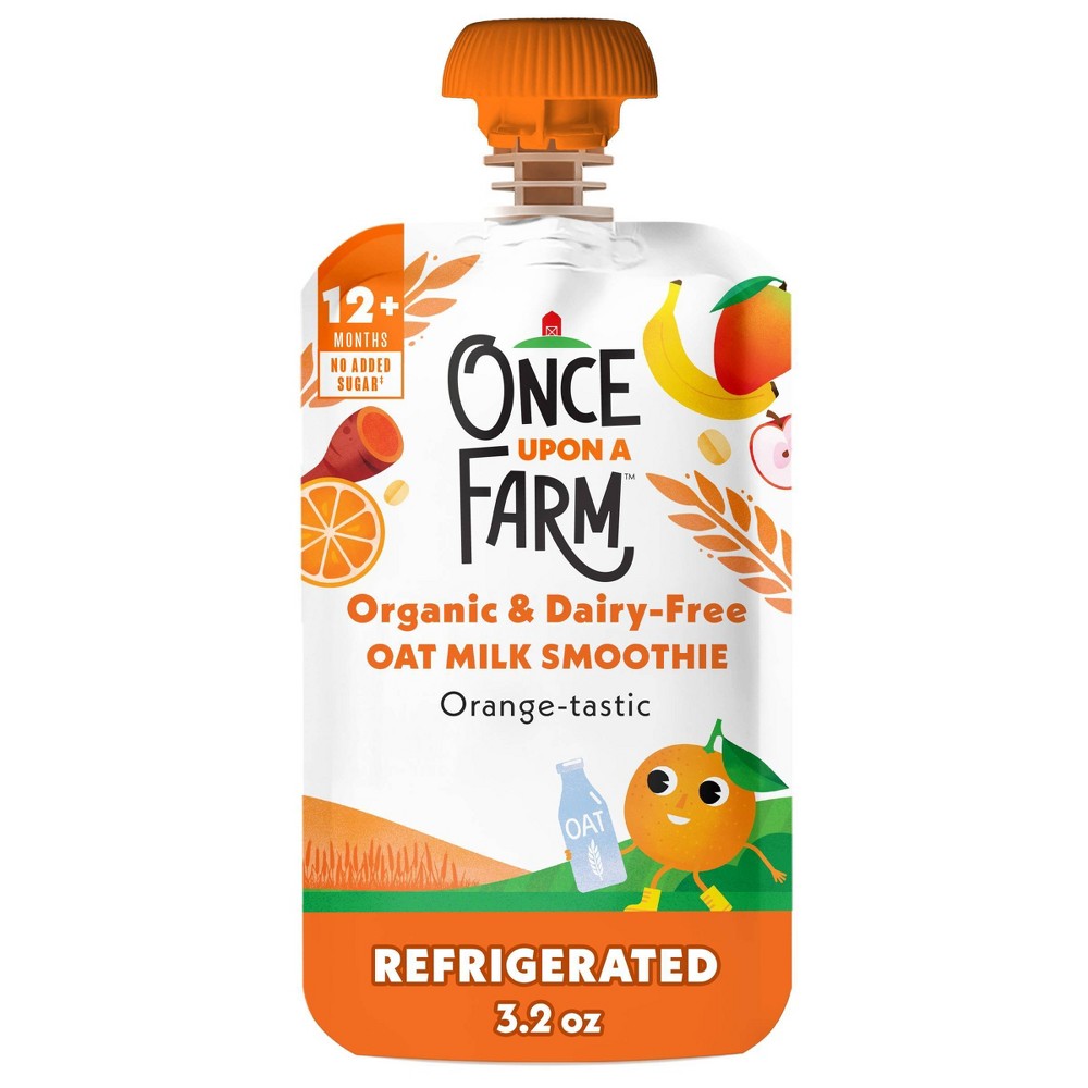 Once Upon A Farm Organic Dairy-Free Orange-Tastic Oat Milk Smoothie - 3.2oz