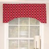 Andromeda Geometric Arch 3" Rod Pocket Valance 50" x 17" Red by RLF Home - 2 of 4