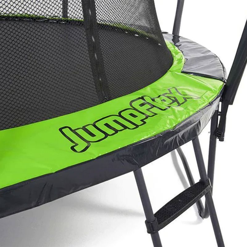 Jumpflex Flex120 12 Foot Trampoline with Enclosure and Ladder, Black and Green, 5 of 6