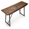 Walden Parquet Sofa Table Gray/Natural - Steve Silver Co.: Industrial Iron Base, Entryway, Sled Style - 2 of 3