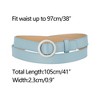 INSPIRE CHIC Women's Belts O Ring Metal Buckle Plus Size Thin Nonporous Waist Belt 0.9 inches Width - 3 of 4