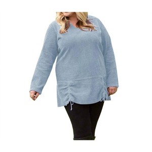 Women's Channel Islands Chenille Long Sleeve Rayanne Sweater - Plus - On The Plus Side - 1 of 2