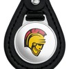 California State University Stanislaus Secondary Logo Black Leather Keychain - 3 of 4