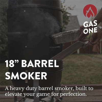 GasOne 18 Inch Heavy Duty Vertical Charcoal Smoker with 1 Access Door Grill– Multipurpose Charcoal BBQ Grill Mini Smoker for Outdoor, Camping