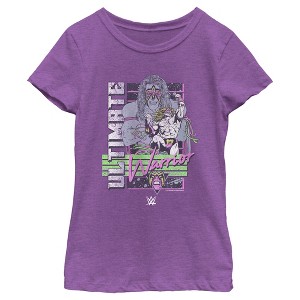 Girl's WWE Ultimate Warrior Retro Poster T-Shirt - 1 of 4