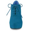 Allegra K Women's Platform Chunky Heel Lace Up Booties - 2 of 4