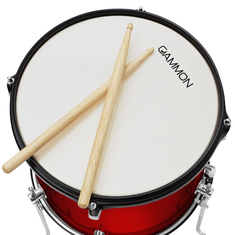 Gammon Percussion 5-Piece Junior Drum Set - Beginner Kit w/ Stool & Stands, 3 of 8