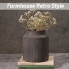 Aoibox Rustic Ceramic Vase for Home Decor, Farmhouse Terracotta Vase with Vintage Ribbed Design, Perfect for Dining Table and Shelf Decor - 4 of 4