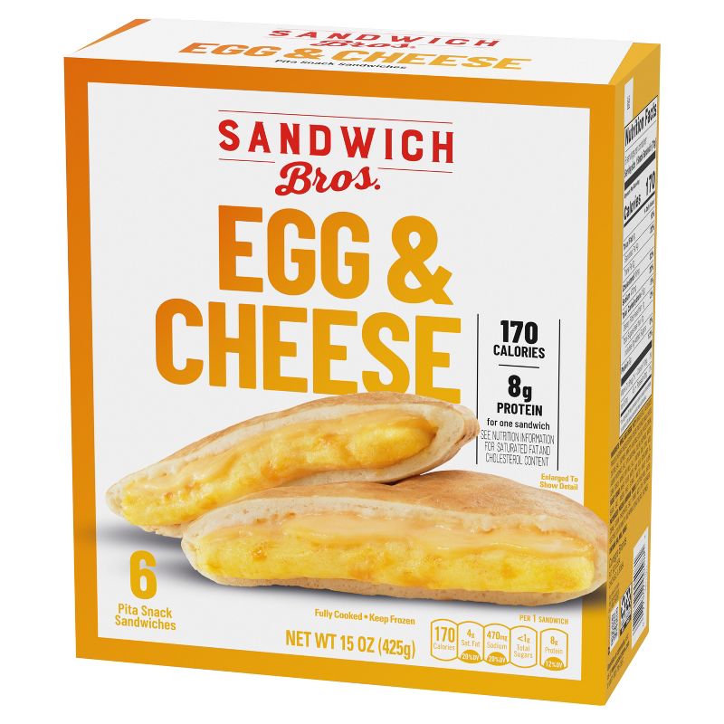 Sandwich Brothers of Wisconsin Frozen Egg &#38; Cheese Sandwich - 15oz/6ct, 3 of 6