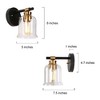 LNC Chayote Polished Gold and Matte Black Modern/Contemporary  Vanity  Lights,Clear Glass Bell Shade, 1 Light/ 2 Light/ 3 Light/4 Light - 3 of 4