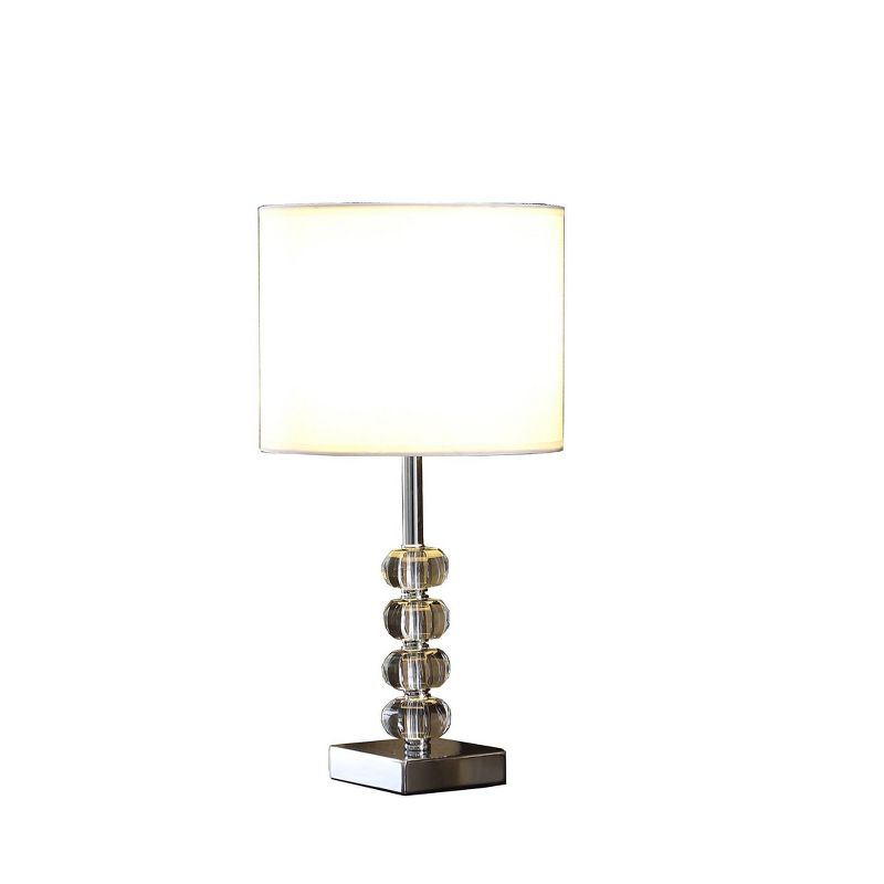 17.75&#34; Olivia Prism Orb Crystal Table Lamp Silver - Ore International, 3 of 5