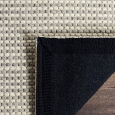 Ivory Handwoven Wool and Synthetic Runner Rug