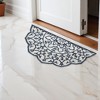 2' X 4' Navy And White Decorative Hearth Rug - 2 of 4