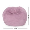 ?Vynxaria Kavel 3-Foot Rounded Bean Bag - Stylish Comfort for Every Space - 2 of 4