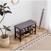 Hrinhom 31.5"W Shoe Storage Bench with Cushion, Shoe Shelf with Seat, Space-Saving - 3 of 4