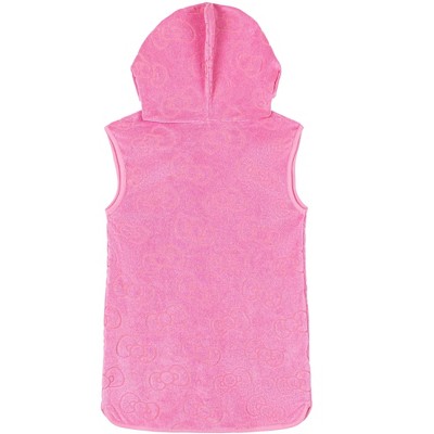 Hello Kitty Little Girls Loop Terry Cloth Hooded Swim Cover Up UPF 50+ Purple 7-8 — фото 2