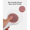BABYYER Cat Brush with Release Button Self-Cleaning and Skin-Friendly Grooming and Shedding for Cats & Dogs,  Removes Loose Undercoats - 3 of 4