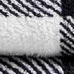 plaid - black/white-queen