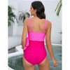 Maternity Swimsuit One Piece Maternity Swimwear Bathing Suit V Neck High Waisted Maternity Swimwear - 2 of 4