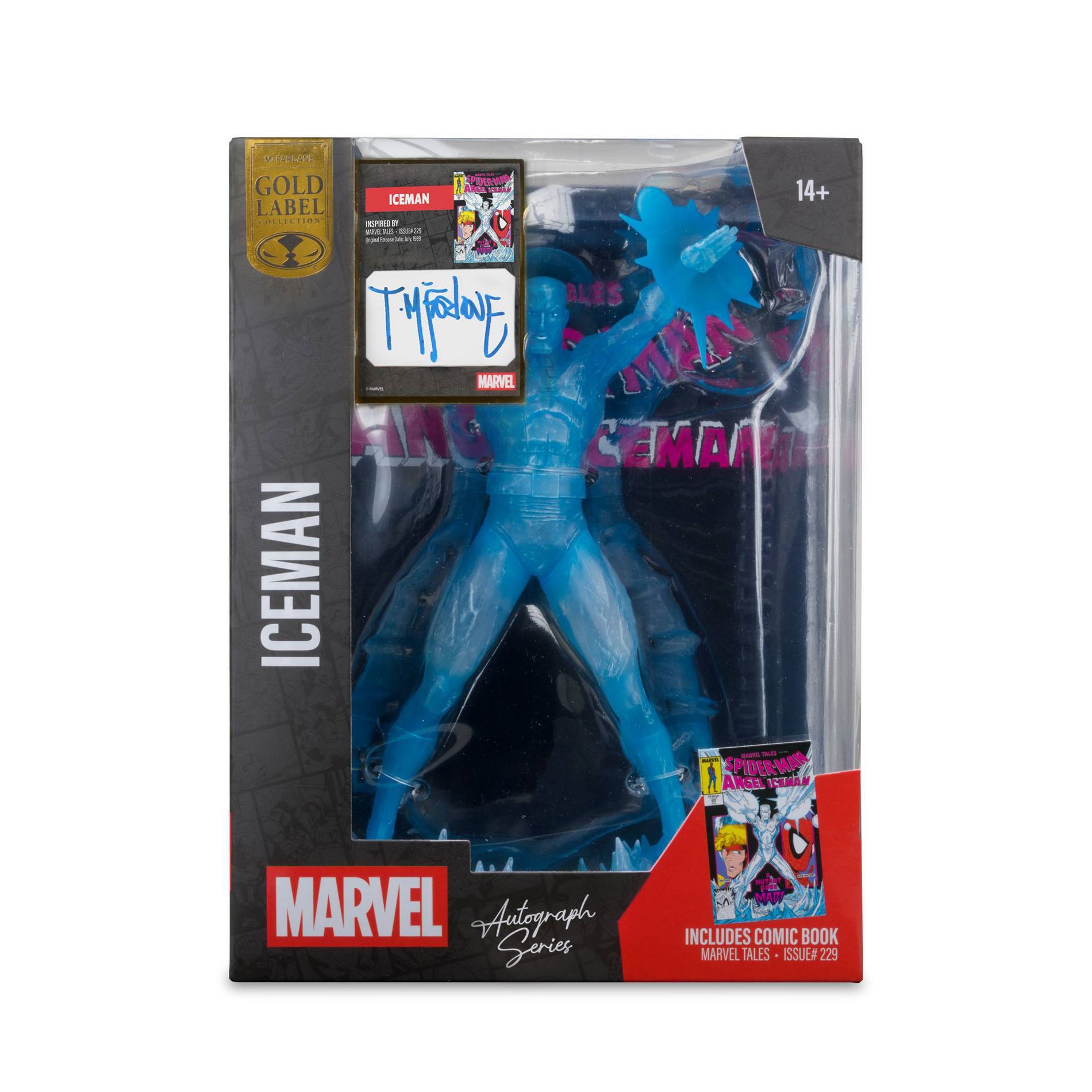 Marvel Collection1:6Th Iceman By Todd Mcfarlane (Marvel Tales 229) Autograph Gold Label