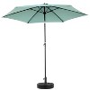 KTMBDW 9' Round Steel Market Umbrella, Outdoor Table Umbrella, Crank Lift, Auto Tilt, for Deck, Backyard, Pool (Base Not Included) - 4 of 4