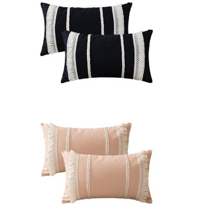 REGALWOVEN 4 Pcs Boho Modern Striped Decorative Throw Pillow Cover for Living Room Bed Sofa