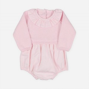 Girl Knitted Romper - Bean Baby Clothes - 1 of 3