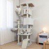 TopComfy Pet Tower Cats Toy Multi Level Cat Tower with Spacious Condo and Sisal Scratching Surfaces for Multiple Cats, Beige, 20.41"*15.35"*20.47" - 2 of 4