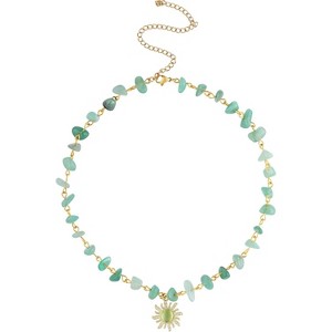 Sacina Boho Hippie Sun Necklace, Crystal Choker Necklace, Boho Necklace, Hippie Necklaces, Christmas Jewelry Gift For Women - 1 of 4