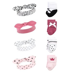 Hudson Baby Infant Girls Headband and Socks Set, Princess, 0-9 Months - 1 of 4