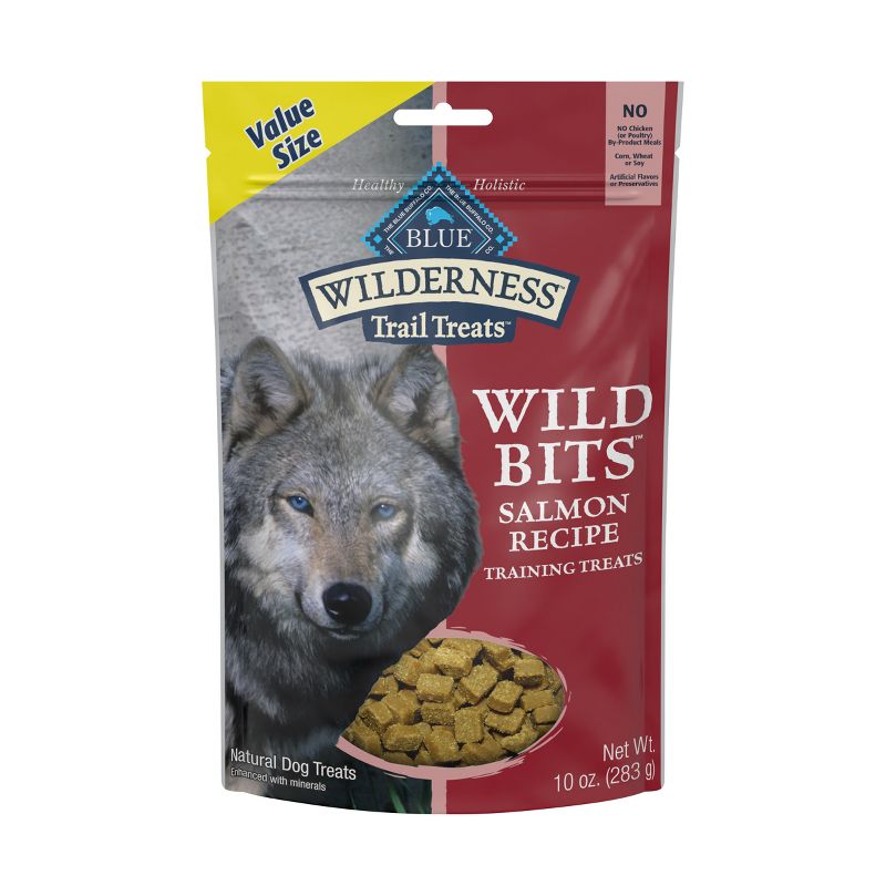 Blue Buffalo Wilderness Trail Treats Wild Bits High Protein Grain-Free Soft-Moist Training Dog Treats Salmon Recipe - 10oz, 1 of 10