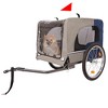 Dog Bike Trailer - Folding Pet Trailer Car for Bicycle, Folding Pet Carrier with 20 Inch Wheels, 2 Entrances, Safety Flag, Easy to Connect & Store - 2 of 4