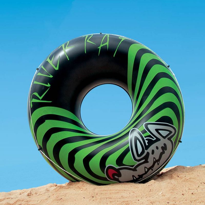 Intex 68209E River Rat Inflatable 48 Inch Lake Towable Floating Tube, Green, 5 of 7