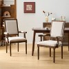Christopher Knight Home Set of 2 MiloTraditional Rubberwood Upholstered Dining Chairs Beige/Walnut - 2 of 4