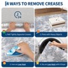 Christmas Area Rug, Snowflake Print Washable Throw Carpet with Non Slip Backing, Low Pile Stain Resistant Floor Mat for Living Room, Bedroom - 4 of 4