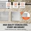 VEVOR BBQ Access Door, 18W x 20H Inch Single Outdoor Kitchen Door, Stainless Steel Flush Mount Door, Wall Vertical Door with Handle and Hook - 4 of 4