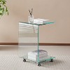 MAYEERTY C-shaped Clear Glass Side & End Table, Tempered Glass End Table Small Table - 2 of 4